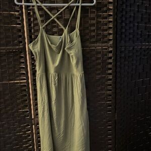 Old Navy Strapless Olive Dress